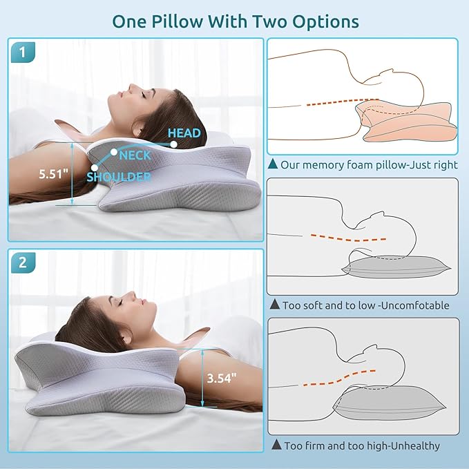 Instant Relief 2-in-1 Memory Foam Neck Pillow